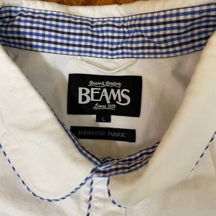 BEAMS JAPANESE FABRIC シャツ ビームス ジャパニーズファブリック 白シャツ 半袖シャツ チェック | Vintage.City 빈티지숍, 빈티지 코디 정보