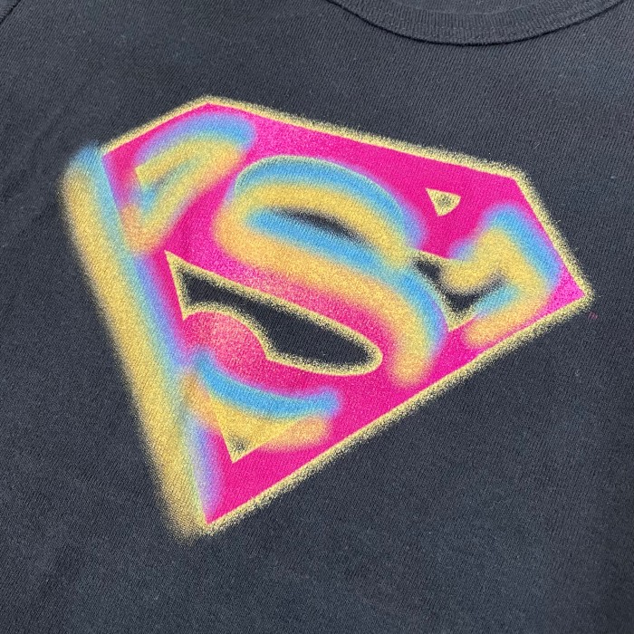 USA製 SUPERMAN グラフィティペイントTシャツ レディースS ブラック スーパーマン 半袖 ショートスリーブ 古着 USED MADE IN USA | Vintage.City 古着屋、古着コーデ情報を発信