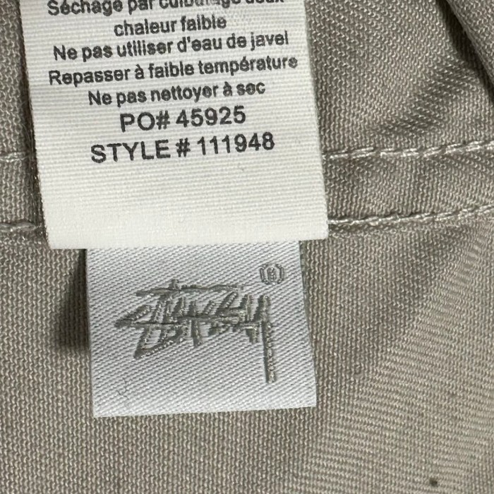stussy ステューシー ワークシャツ L 刺繍ロゴ ワッペンロゴ | Vintage.City 古着屋、古着コーデ情報を発信