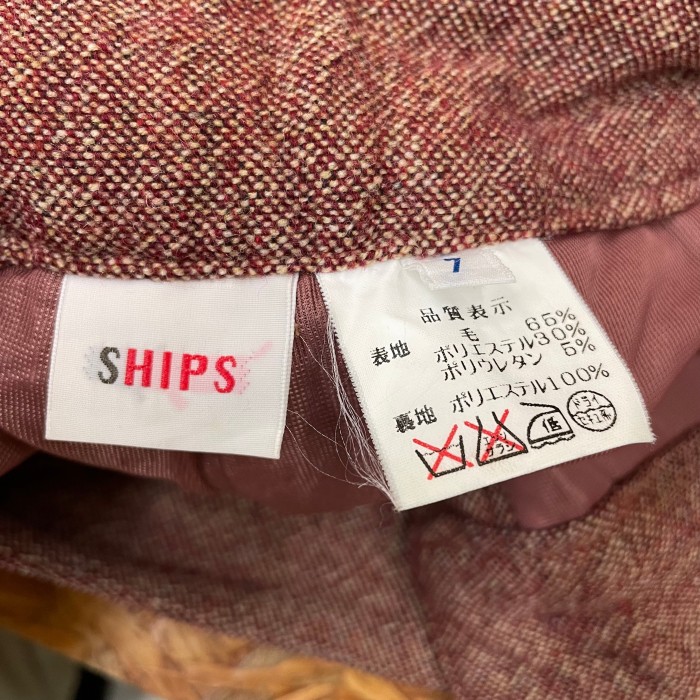 日本製 SHIPS ウール混パンツ レディース 7 シップス タック 織り込み スラックス Ladies MADE IN JAPAN | Vintage.City 古着屋、古着コーデ情報を発信