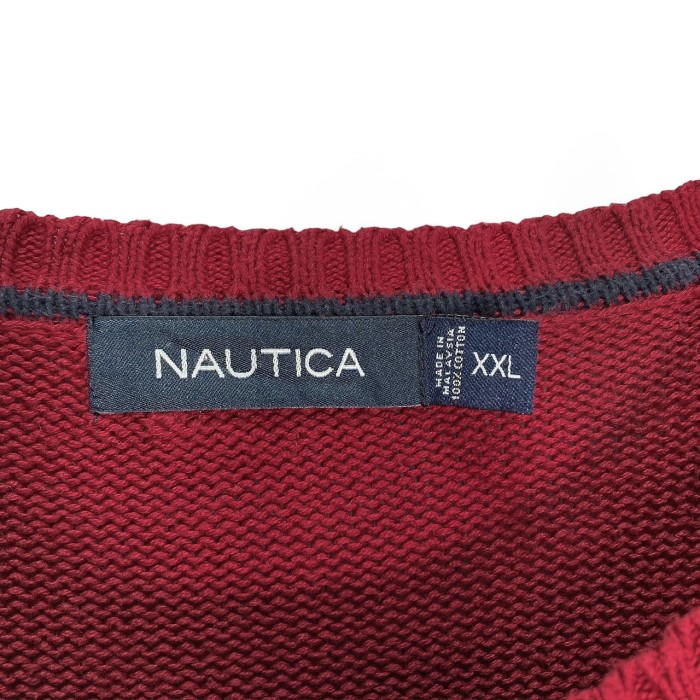NAUTICA 90-00s L/S border cotton knit sweater | Vintage.City 빈티지숍, 빈티지 코디 정보