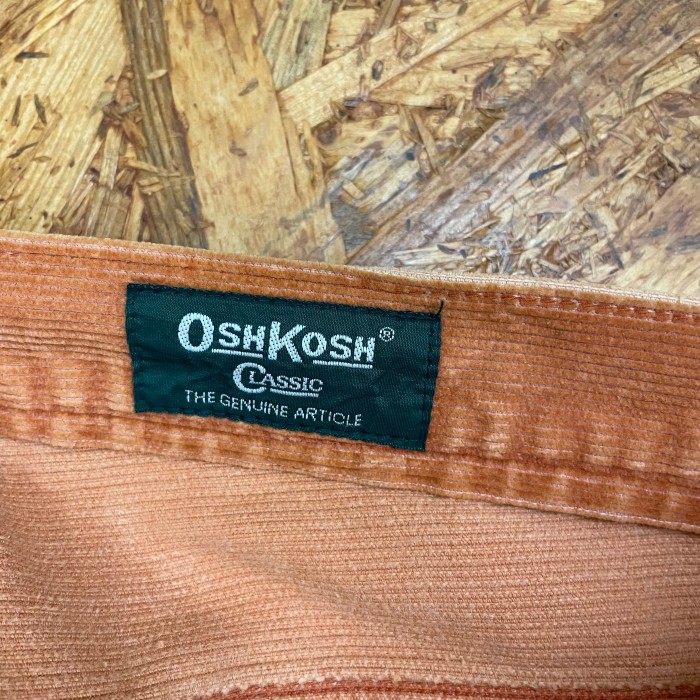 OSH KOSH コーデュロイパンツ 33 オレンジ オシュコシュ ワーク パンツ ワイド 革パッチ | Vintage.City 古着屋、古着コーデ情報を発信