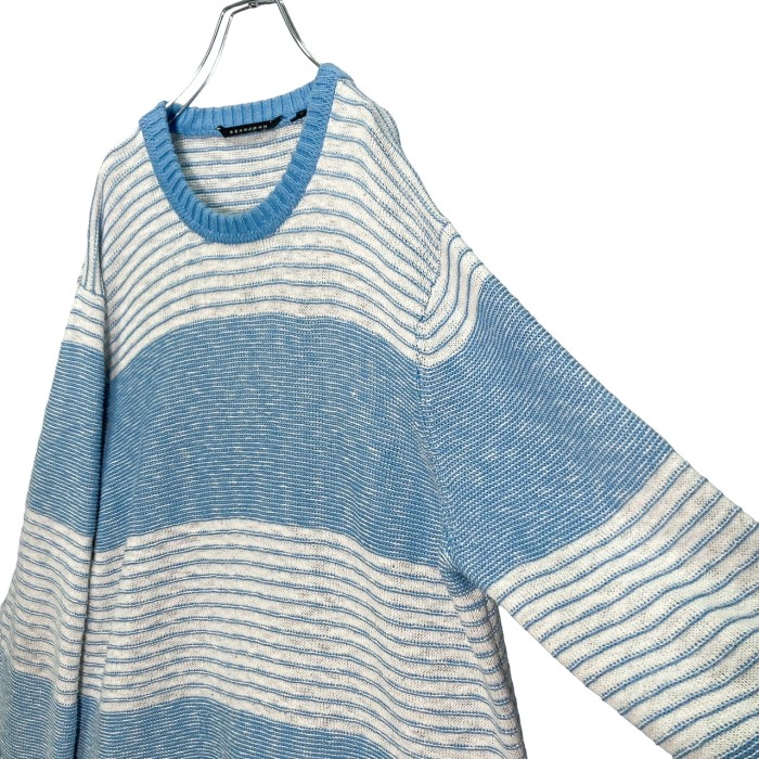 90s SEAN JOHN LB L/S border knit sweater | Vintage.City 古着屋、古着コーデ情報を発信