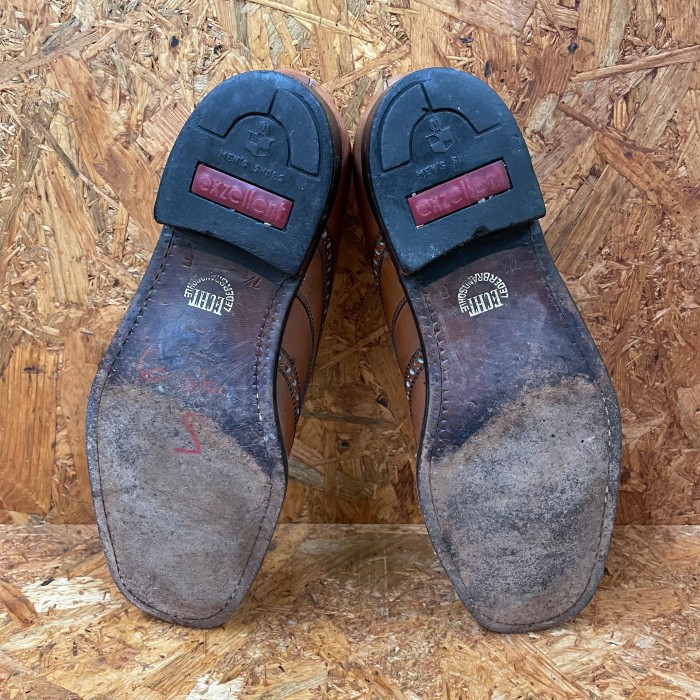 ECHT LEDER ウイングチップ 7 12 ドイツ 本革 レザーシューズ 革靴 紐なし | Vintage.City 古着屋、古着コーデ情報を発信