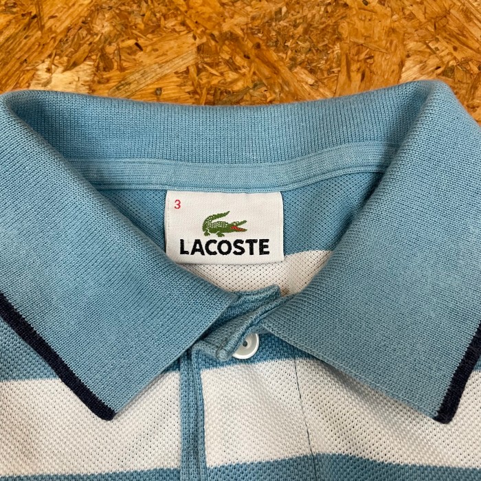 日本製 LACOSTE ポロシャツ 3 ボーダー ラコステ 半袖 ショートスリーブ MADE IN JAPAN | Vintage.City 古着屋、古着コーデ情報を発信