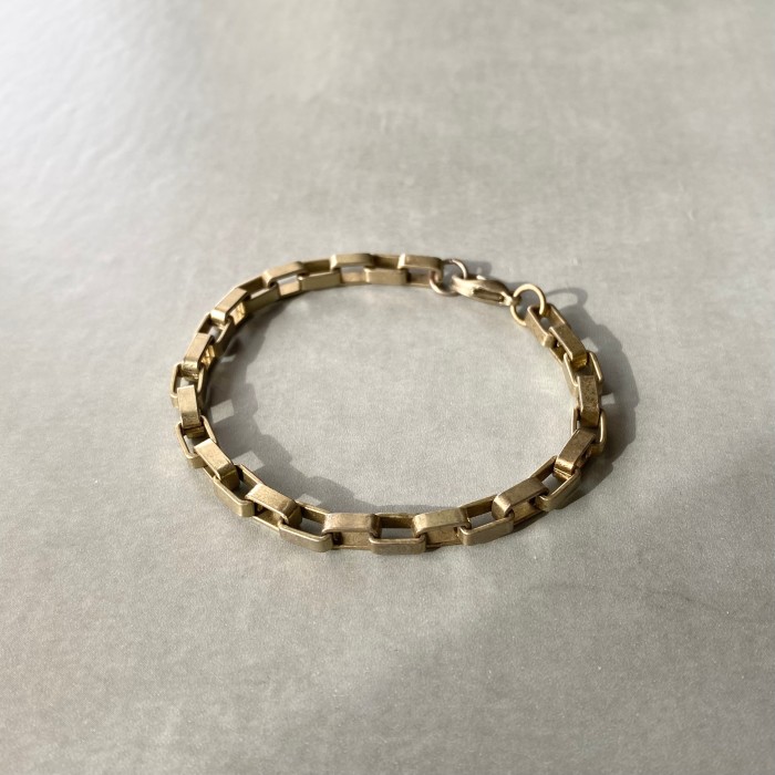 Vintage 80s USA retro gold design chain bracelet レトロ アメリカ 