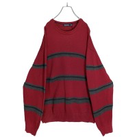 NAUTICA 90-00s L/S border cotton knit sweater | Vintage.City 古着屋、古着コーデ情報を発信