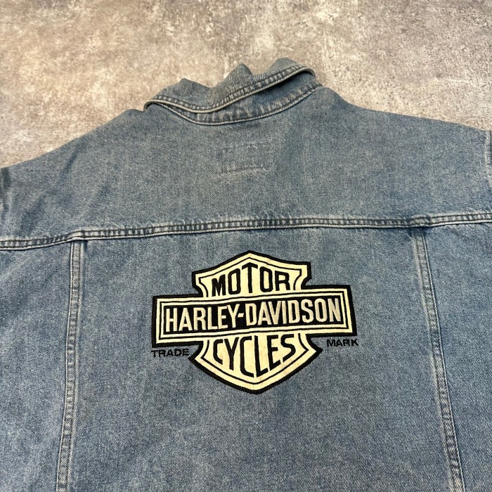 HARLEY DAVIDSON DENIM JACKET ハーレーダビッドソン  デニムジャケット XXL | Vintage.City Vintage Shops, Vintage Fashion Trends