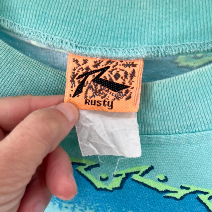 【Rusty】90's Rusty Surf T-shirt made in USA (men's XL相当) | Vintage.City 빈티지숍, 빈티지 코디 정보