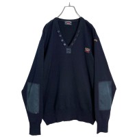90s PAUL & SHARK L/S logo design knit sweater | Vintage.City 古着屋、古着コーデ情報を発信