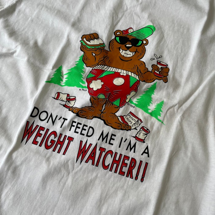 80’s USA製 DON’T FEED ME I’M A WEIGHT WATCHER!! アニマルT キャラT スラング プリントT 古着 fc-1638 | Vintage.City 古着屋、古着コーデ情報を発信