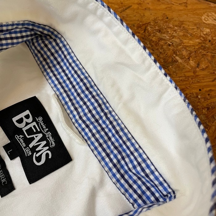 BEAMS JAPANESE FABRIC シャツ ビームス ジャパニーズファブリック 白シャツ 半袖シャツ チェック | Vintage.City 古着屋、古着コーデ情報を発信