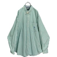 90s nautica L/S GRN stripe BD design shirt | Vintage.City 빈티지숍, 빈티지 코디 정보