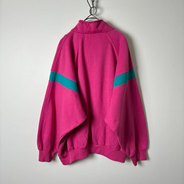 90s LAVON レトロ 可愛い ハーフジップ スウェット ピンク M | Vintage.City 古着屋、古着コーデ情報を発信