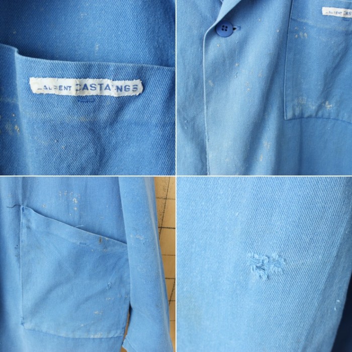 70s 80s フランス製 Adolphe Lafont ワーク コート メンズXL相当 ブルー ユーロ ヨーロッパ古着 | Vintage.City 古着屋、古着コーデ情報を発信