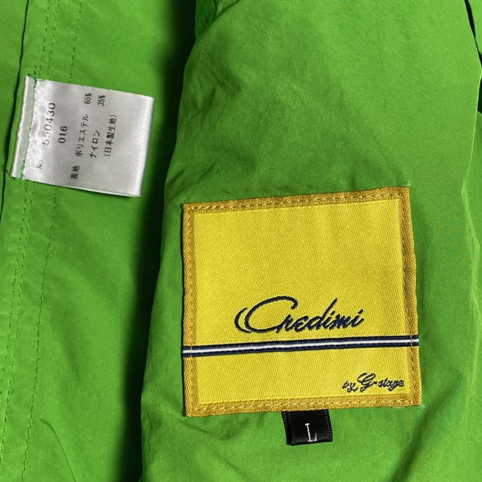 Credimi by G-stage ナイロンカラージャケット ライムグリーン Lサイズ | Vintage.City 古着屋、古着コーデ情報を発信