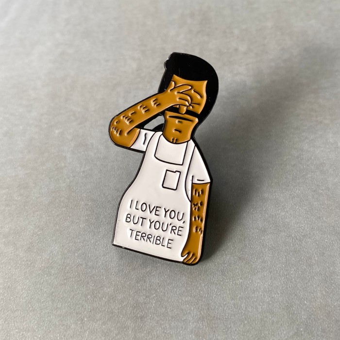 Used USA retro Bob's Burgers I LOVE YOU BUT YOU'RE TERRIBLE pin ユーズド アメリカ レトロ ボブズバーガーズ エナメル ピン | Vintage.City Vintage Shops, Vintage Fashion Trends