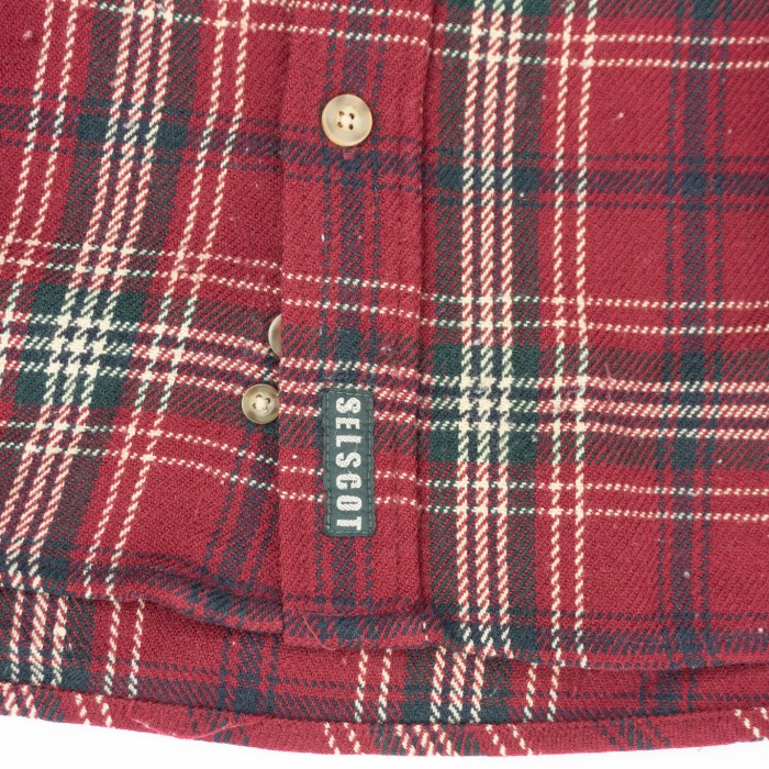 Deep Red Homie Plaid Shirt レッド チェック 長袖シャツ | Vintage.City 古着屋、古着コーデ情報を発信