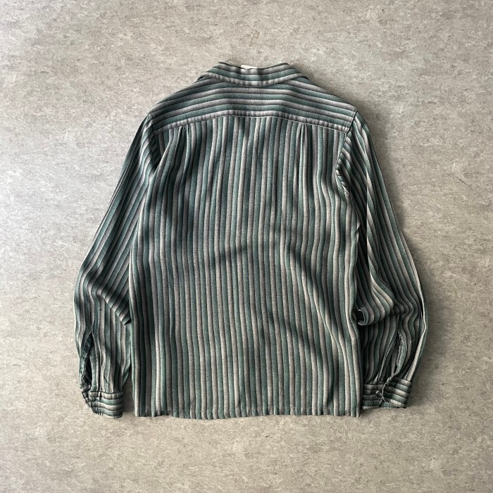60's  Shapely  ombre stripe shirt  Open collar | Vintage.City 古着屋、古着コーデ情報を発信
