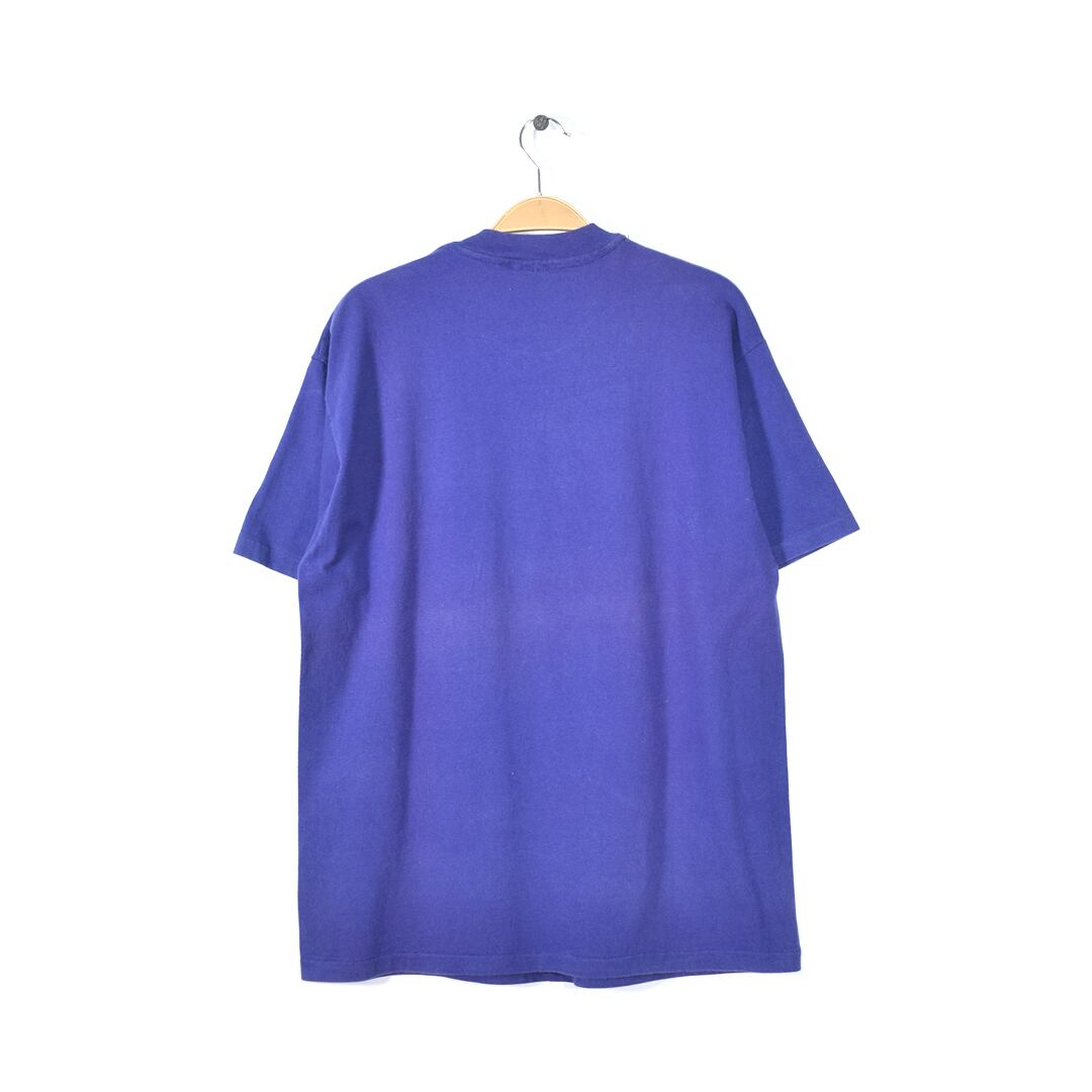 80s ヘインズ USA製 ヴィンテージ Ｔシャツ 袖裾シングル 紫 テキサス
