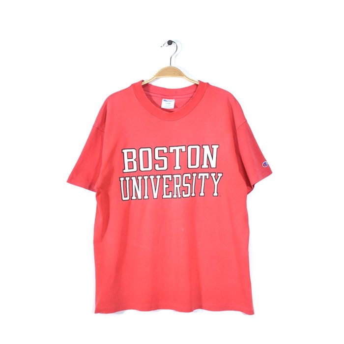80s チャンピオン USA製 ヴィンテージTシャツ カレッジプリント BOSTON UNIVERSITY 赤 袖裾シングル CHAMPION メンズL 古着 @BD0015 | Vintage.City Vintage Shops, Vintage Fashion Trends