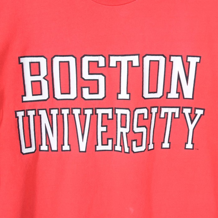 80s チャンピオン USA製 ヴィンテージTシャツ カレッジプリント BOSTON UNIVERSITY 赤 袖裾シングル CHAMPION メンズL 古着 @BD0015 | Vintage.City 古着屋、古着コーデ情報を発信