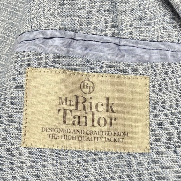 【ベイクルーズ取り扱い】MADE IN ITALY製 Mr. Rick Tailor コットンリネンテーラードジャケット サックス 46サイズ | Vintage.City 古着屋、古着コーデ情報を発信