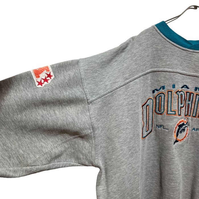 “MIAMI DOLPHINS” Team Embroidery Sweat Shirt | Vintage.City 古着屋、古着コーデ情報を発信