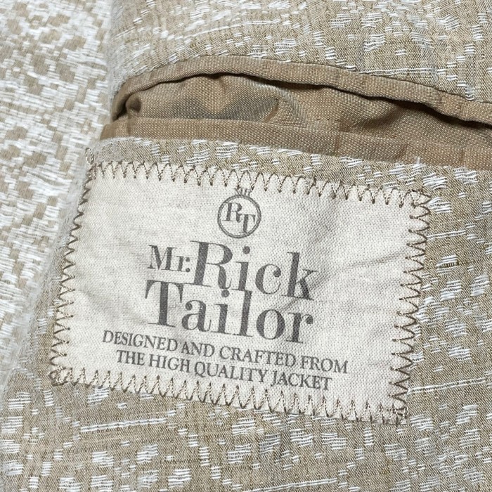 MADE IN ITALY製 Mr. Rick Tailor リネンコットンテーラードジャケット ベージュ 50サイズ | Vintage.City 古着屋、古着コーデ情報を発信