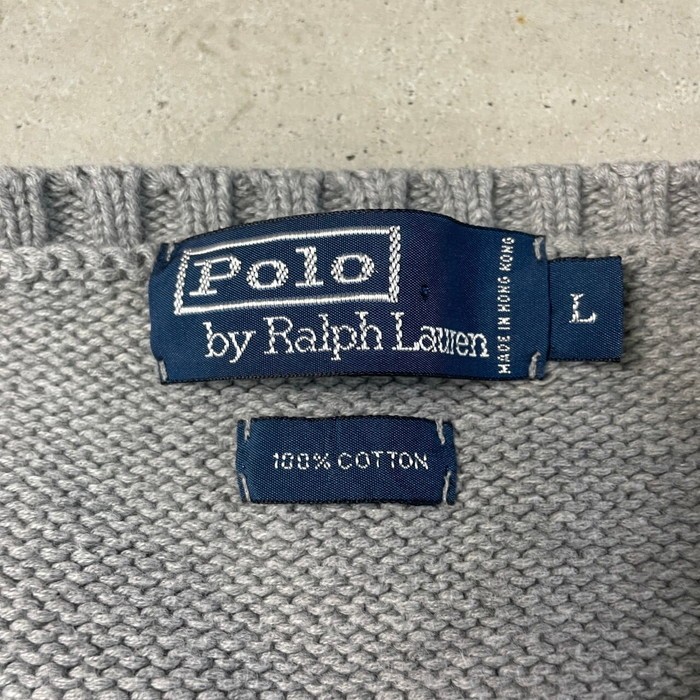 Polo by Ralph Lauren ポロバイラルフローレン コットンニットベスト メンズL レディース | Vintage.City 古着屋、古着コーデ情報を発信