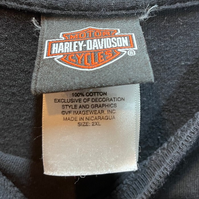 Harley-Davidson/クローバープリント/Tシャツ/ブラック/コットン/ハーレーダビッドソン | Vintage.City 빈티지숍, 빈티지 코디 정보
