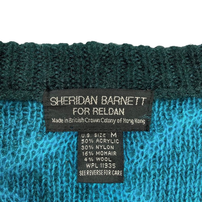 90s SHERIDAN BARNETT FOR RELDAN mohair knit cardigan | Vintage.City 古着屋、古着コーデ情報を発信