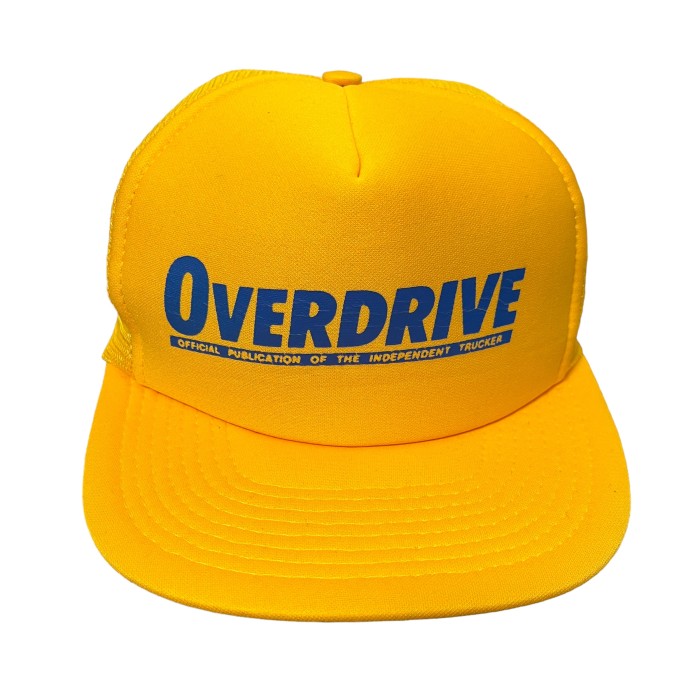 OVER DRIVE/メッシュ/キャップ/ポリエステル/イエロー/official publication of the independent trucker/帽子/トラッカーキャップ/USA古着 | Vintage.City 古着屋、古着コーデ情報を発信