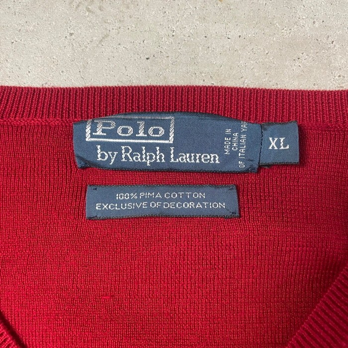 Polo by Ralph Lauren ポロバイラルフローレン ピマコットンニットベスト メンズXL レディース | Vintage.City 빈티지숍, 빈티지 코디 정보