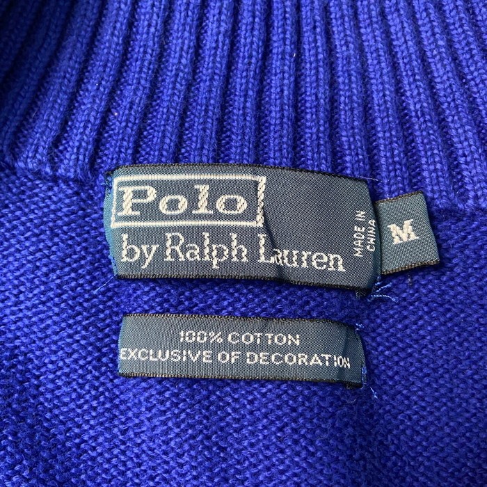 Polo by Ralph Lauren ポロバイラルフローレン ハーフジップニット コットンニットセーター メンズM | Vintage.City 古着屋、古着コーデ情報を発信