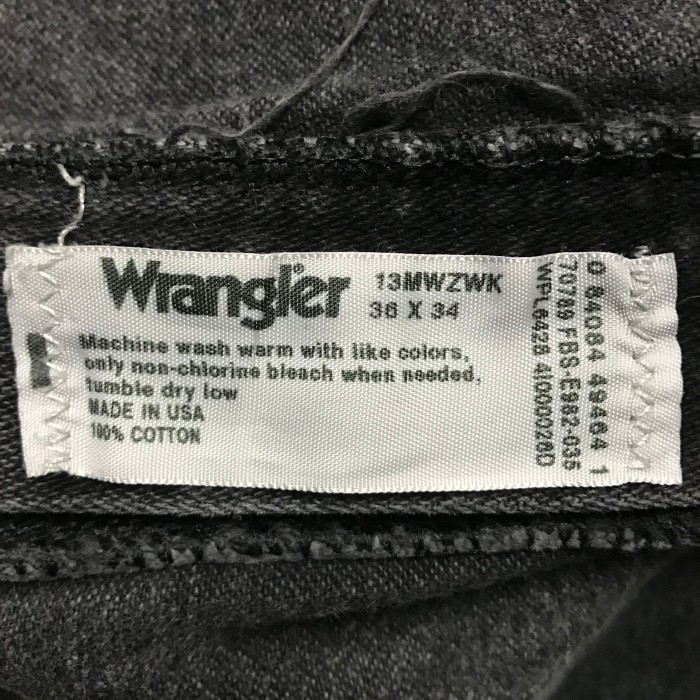 先染め 90s Wrangler ラングラー USA製 13MWZWK デニムパンツ Black Denim Pants 80s ヴィンテージ ブラックデニム 黒 W36 L34 88cm | Vintage.City 古着屋、古着コーデ情報を発信