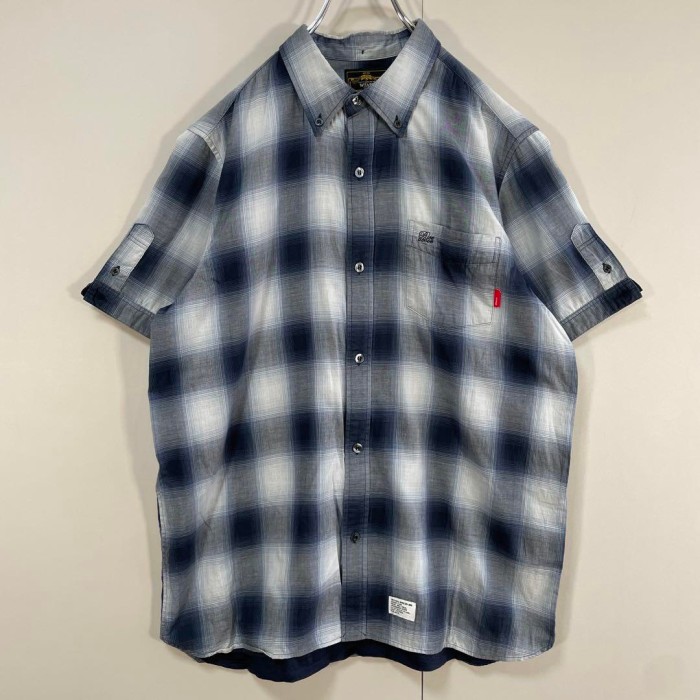 WTAPS ombre short sleeve shirt size L 配送C ダブルタップス　オンブレチェック　半袖 | Vintage.City 古着屋、古着コーデ情報を発信