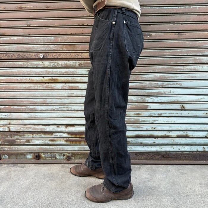 後染め 90s Wrangler ラングラー 14MWZWK デニムパンツ Black Denim Pants 80s ヴィンテージ ブラックデニム 黒 W15 L34 84cm | Vintage.City 빈티지숍, 빈티지 코디 정보