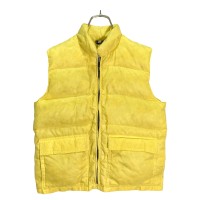 90s frost line kit zip-up lemon yellow down vest | Vintage.City 古着屋、古着コーデ情報を発信