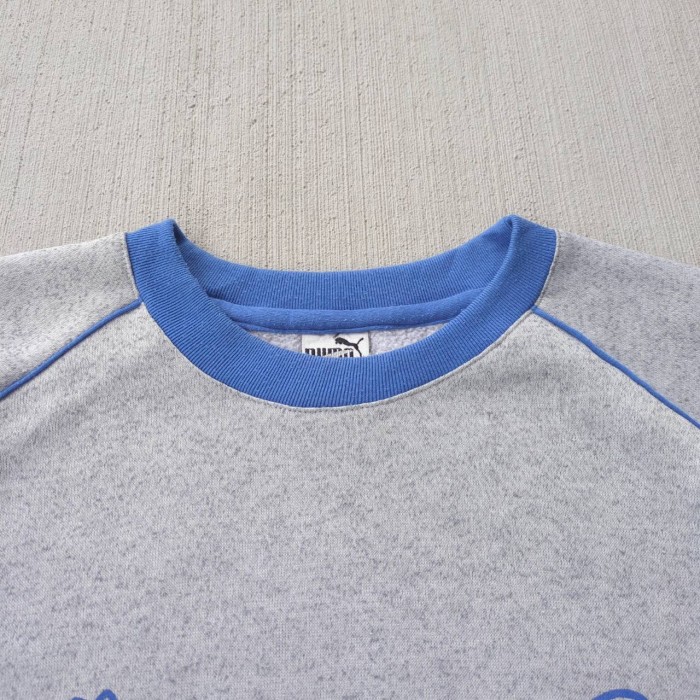 90s PUMA プーマ ヴィンテージ ラグラン ロゴプリント スウェット XL vintage sweatshirt 古着 切替 リブ | Vintage.City 빈티지숍, 빈티지 코디 정보
