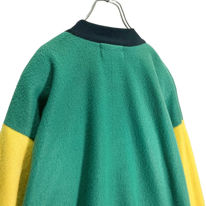 80s '72 WORLD CHAMPION' bi-color fleece varsity jacket | Vintage.City 古着屋、古着コーデ情報を発信