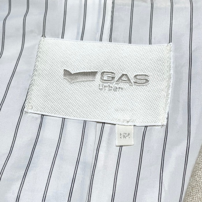 GAS リネンテーラードジャケット アイボリー 52サイズ | Vintage.City 古着屋、古着コーデ情報を発信