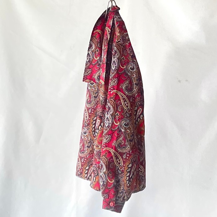 Burgundy red paisley pattern ribbon tie blouse ペイズリー柄リボンタイブラウス | Vintage.City 古着屋、古着コーデ情報を発信
