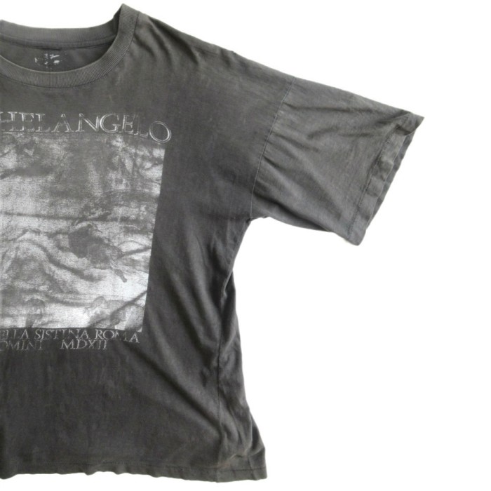 90s ミケランジェロ “アダムの肖像”プリントTシャツ | Vintage.City 빈티지숍, 빈티지 코디 정보