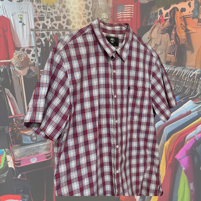 ティンバーランド　シャツ　半袖　オーバーサイズ　チェックシャツ | Vintage.City 古着屋、古着コーデ情報を発信