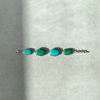 Vintage 90s USA retro blue green big bijou bracelet レトロ アメリカ ヴィンテージ アクセサリー ブルーグリーン ビッグ ビジュー ブレスレット | Vintage.City 빈티지숍, 빈티지 코디 정보