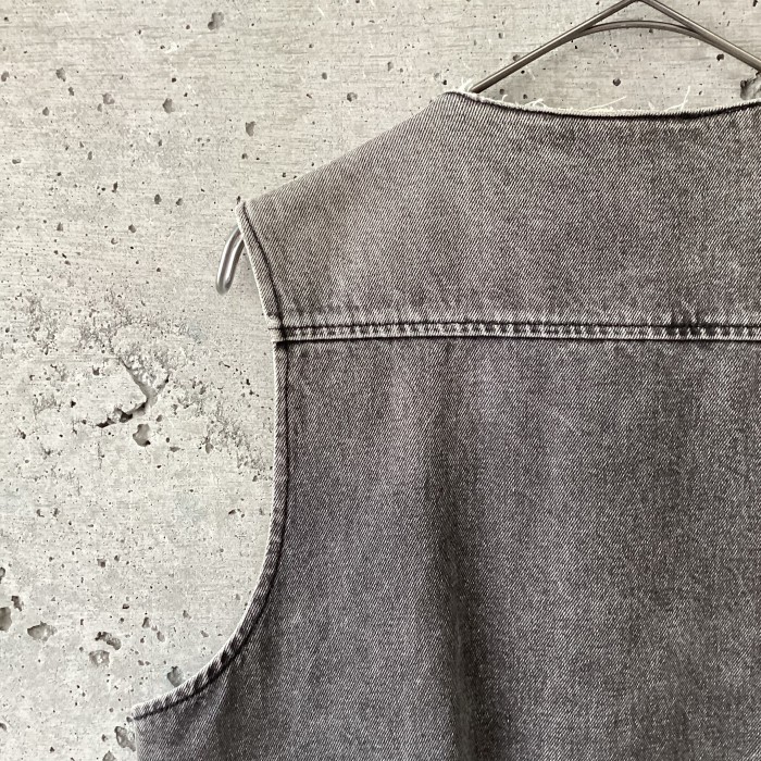 black denim vest | Vintage.City 古着屋、古着コーデ情報を発信