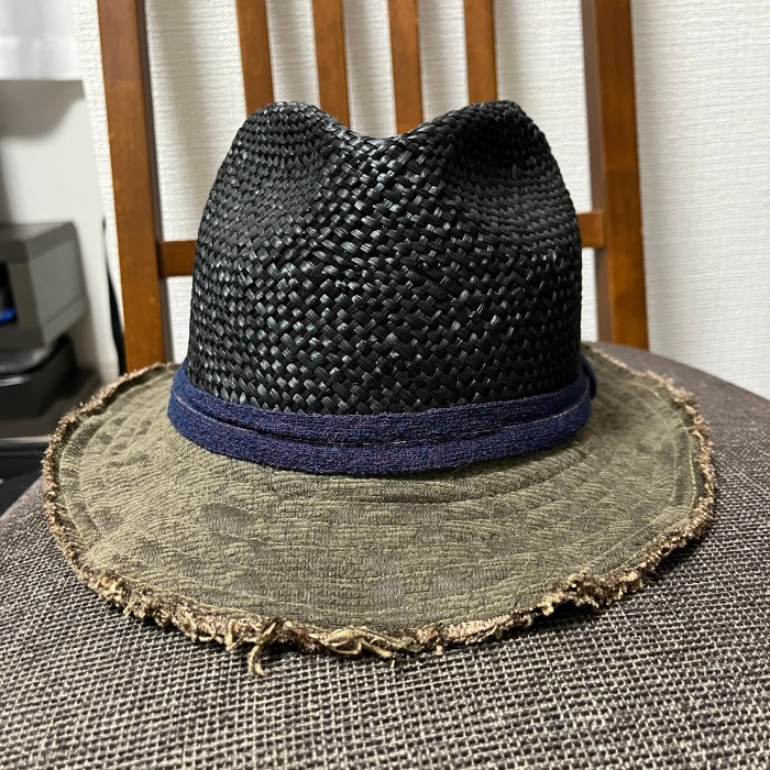 TOKNOT/切り替え/天然草/パナマハット/トップノット/ストローハット/ panama  hat/オアグローリー/ORGLORY/日本製/MADE IN Japan | Vintage.City 빈티지숍, 빈티지 코디 정보
