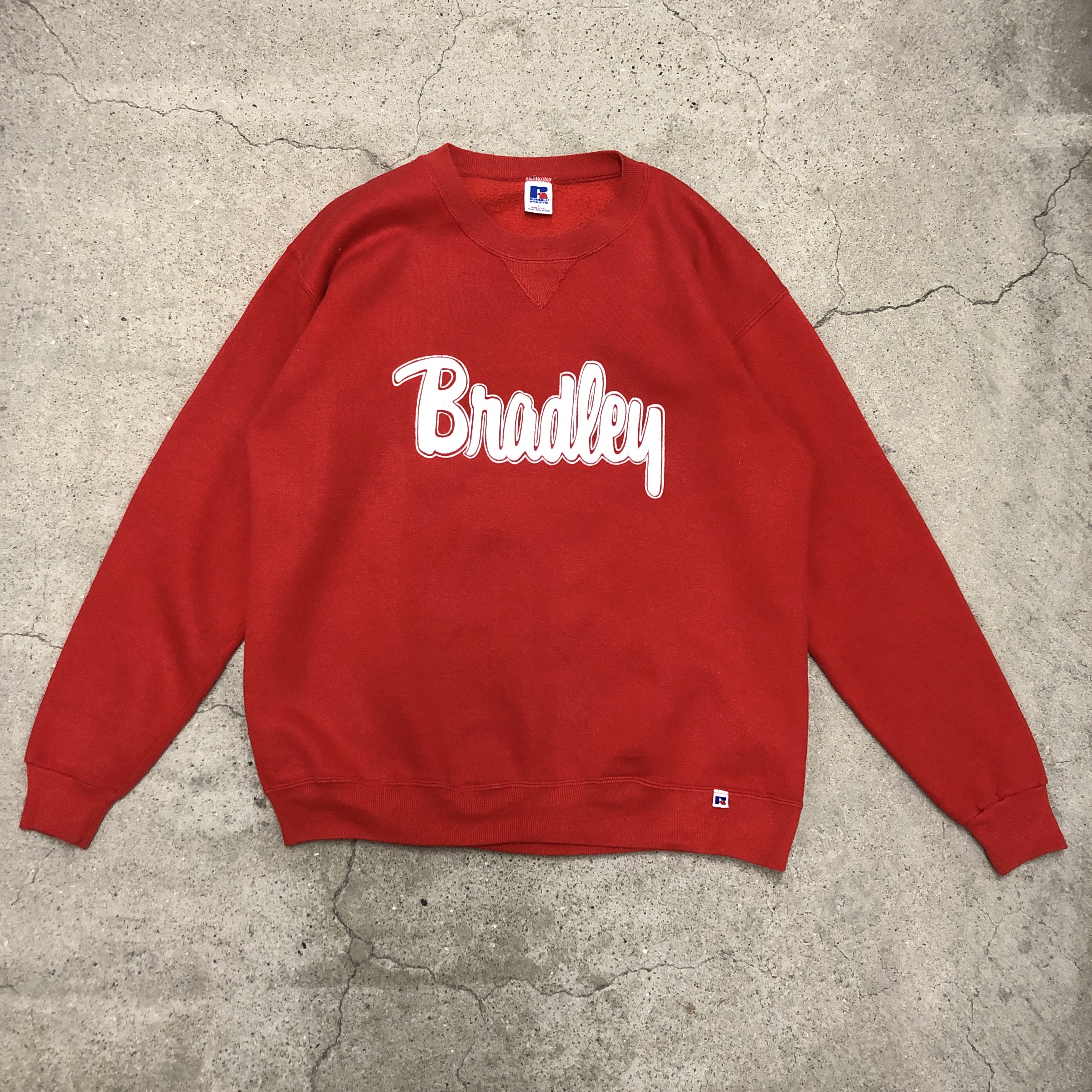 90s RUSSELL ATHLETIC/Bradley print Sweat/USA製/L/ブラッドリー