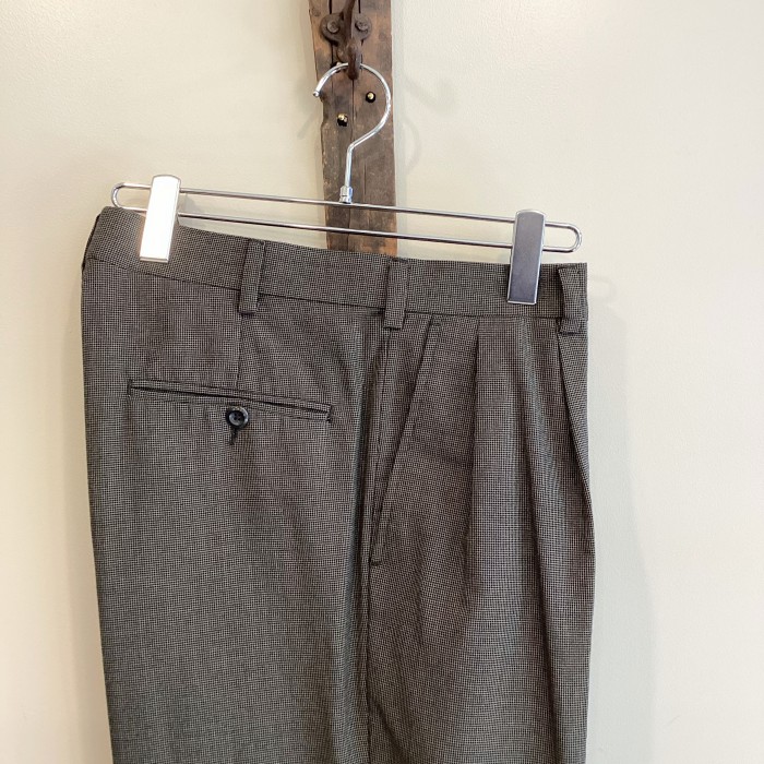 【PERRY ELLIS】TWO TUCK CHECK TROUSERS W32×L30(実寸W32×L29) | Vintage.City 古着屋、古着コーデ情報を発信